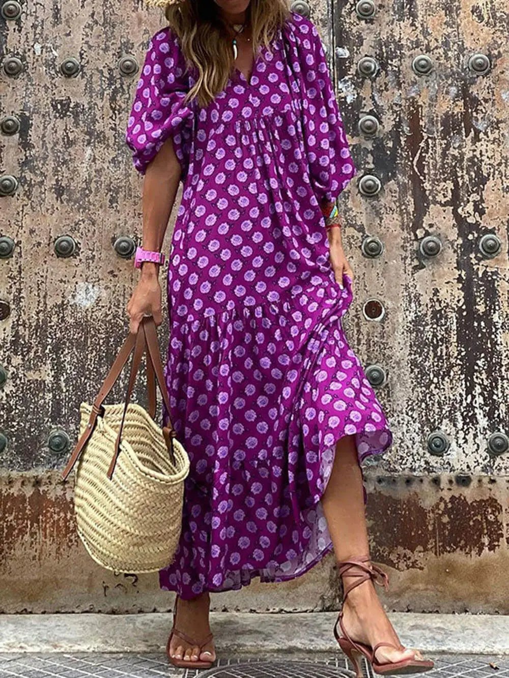 Bohemian Printed Maxi Dress Olympus London