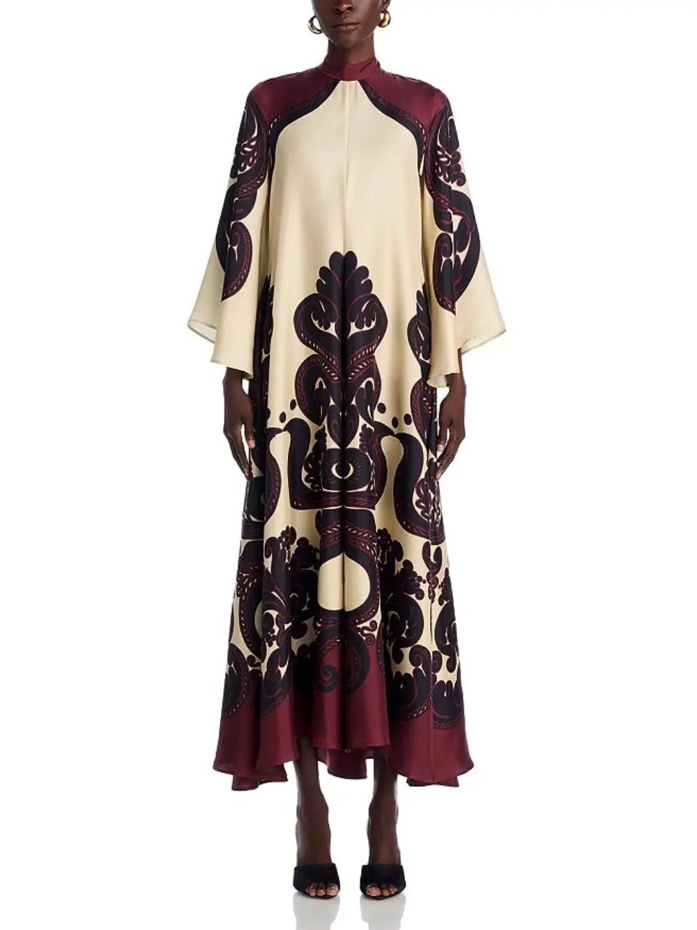 Elegance Ease Stunning Grenadilla Print Maxi Dress Olympus London