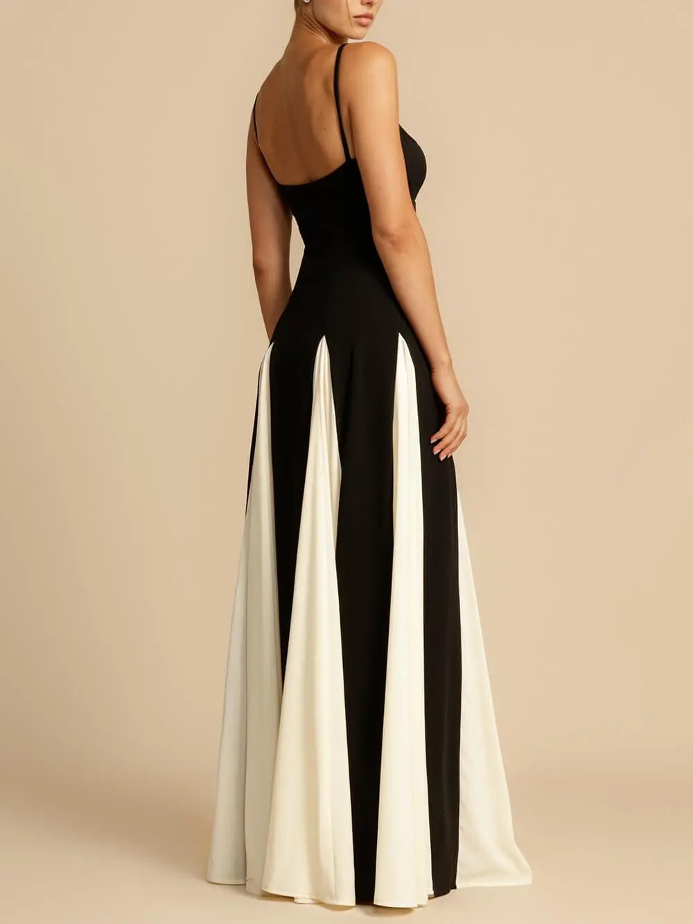 Elegance Panelled Tulle A-line Slip Maxi Dress Olympus London
