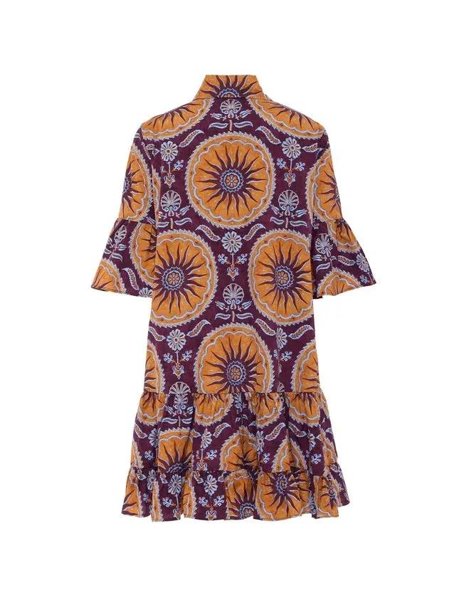 Dropped Waist Tiered Mini Dress Olympus London