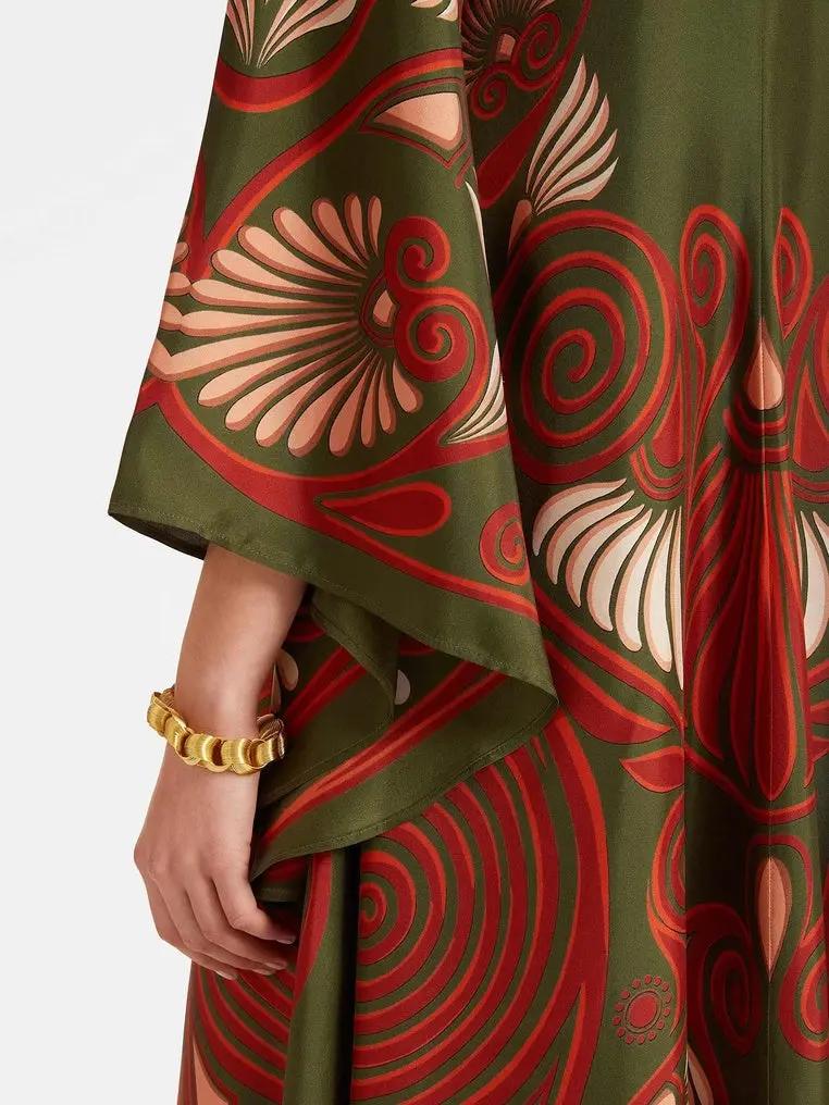 Elegance Dazzling Print Maxi Dress Olympus London