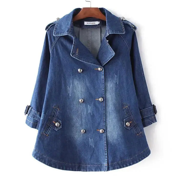 Everyday Denim Cape Coat Olympus London