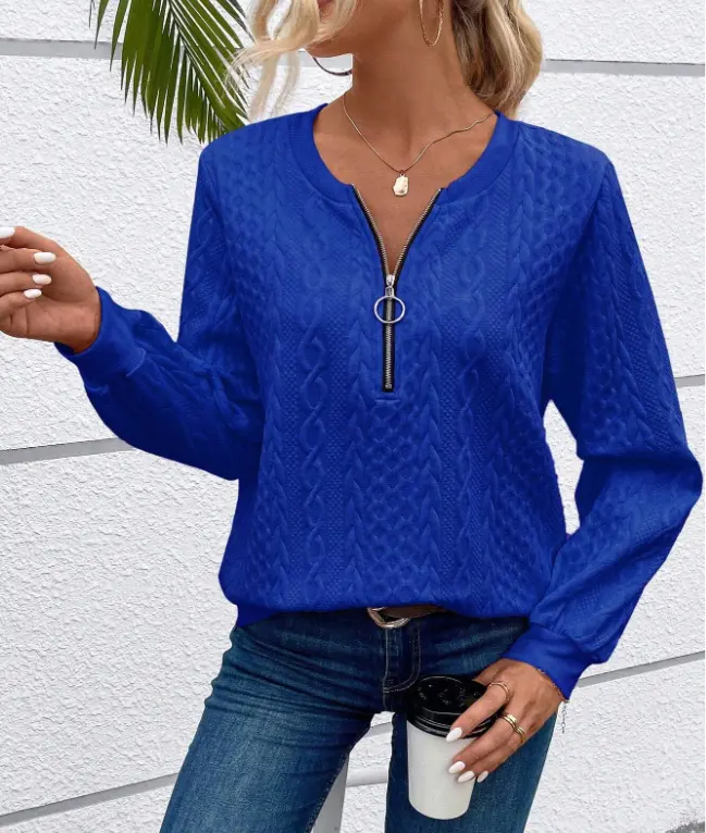 Amy | Sweater with Zipper Olympus London