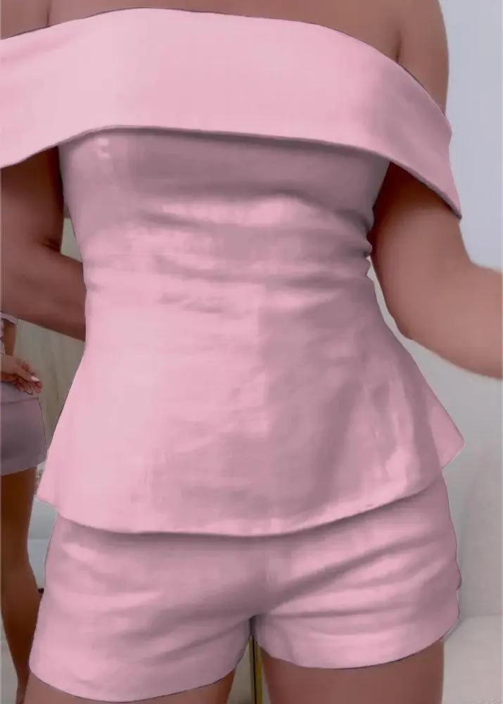 White Cotton and Linen Two-piece Suit - Noire London