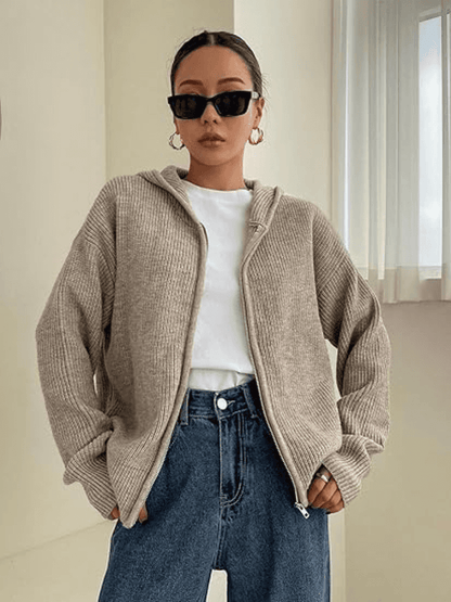 Warmth & Whispers Autumn Cardigan Hoodie