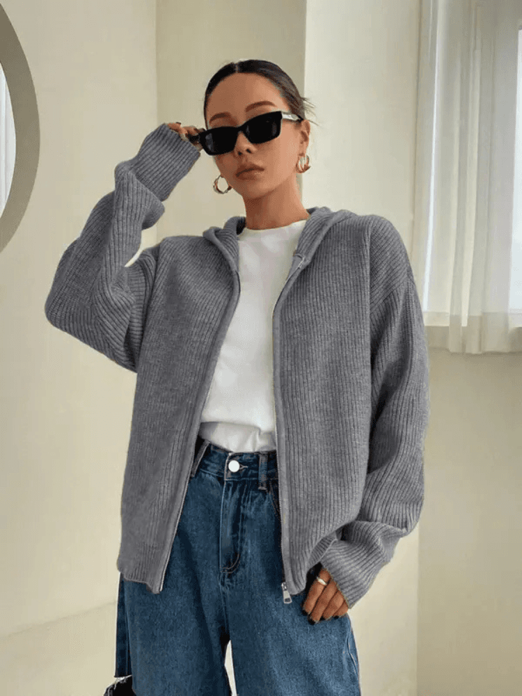 Warmth & Whispers Autumn Cardigan Hoodie