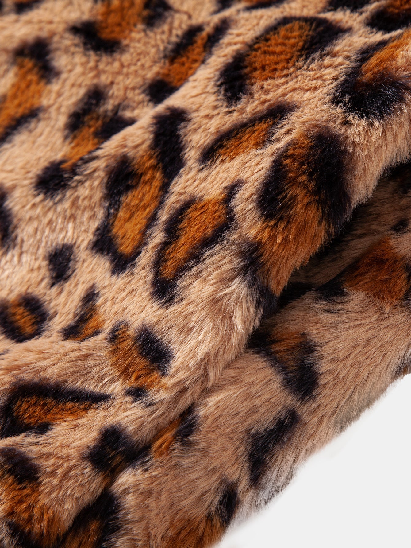 Leona Leopard Zip-Up Faux-Fur Coat