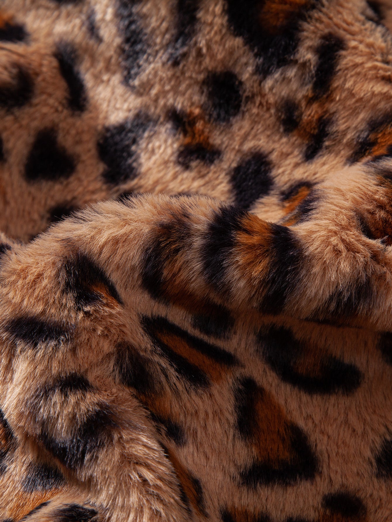 Leona Leopard Zip-Up Faux-Fur Coat