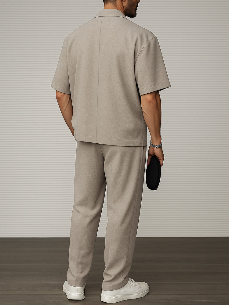 Modern Casual Blazer Pants Set