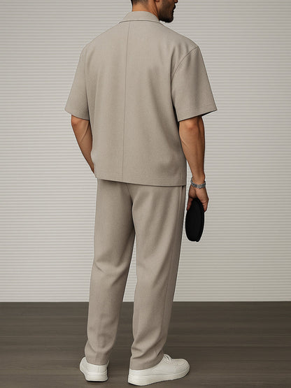 Modern Casual Blazer Pants Set